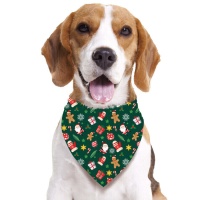 Pañuelo para mascota de Navidad verde
