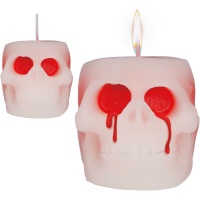 Vela de calavera con sangre de 6 cm