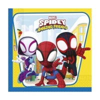 Servilletas de Spidey de 16,5 x 16,5 cm - 20 unidades