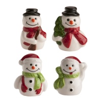 Figuras para roscón de muñecos de nieve de 3,5 cm - Dekora - 50 unidades