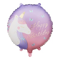 Globo de Unicornio Happy Birthday de 35 cm