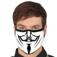 Mascarilla higiénica reutilizable de V de Vendetta para adulto