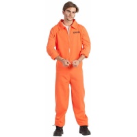 Disfraz de preso naranja para hombre