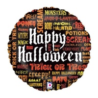 Globo redondo de Scary Happy Halloween de 35 x 35 cm - Grabo