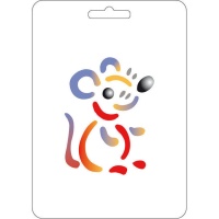 Plantilla Stencil de ratón animado de 15 x 21 cm - Fontorpin - 1 unidad