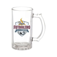 Jarra de cerveza de 500 ml Papá futbolero eres un campeón - Dcasa