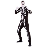 Disfraz de esqueleto con capucha para adulto