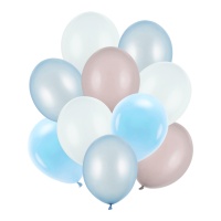 Globos de látex de 27 a 30 cm azules - 10 uds