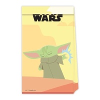 Bolsas de papel de Baby Yoda The Mandalorian 21 x13 x 8.5 cm - 4 unidades