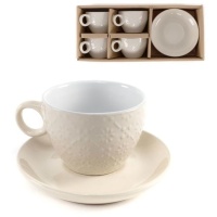 Taza de café de 100 ml marfil - DCasa - 6 servicios