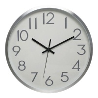 Reloj de pared de aluminio blanco de 40 cm - DCasa