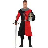 Disfraz de guerrero del medievo rojo para hombre
