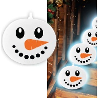 Globos de látex de Muñeco de nieve con luz - 5 unidades