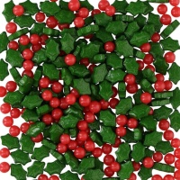 Sprinkles de Holly Leaf 3D de 56 gr - Wilton