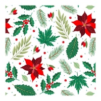 Caja para dulces o cupcakes de flor de Navidad de 17,5 x 17,5 x 8,5 cm