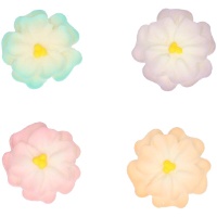 Figuras de azúcar de Dahlias pastel - 8 unidades