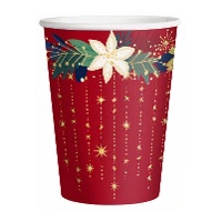 Vasos de 270 ml de adorno navideño - 6 unidades
