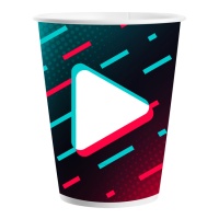 Vasos de Tik Tok play de 200 ml - 8 unidades