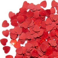 Confetti de corazones rojos brillantes de 20 gr