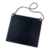Cartel de pizarra para colgar con cordel de 30 x 27 x 0,5 cm
