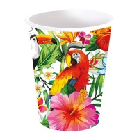 Vasos de paisaje tropical de 240 ml - 6 unidades