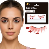 Pestañas postizas con corazones