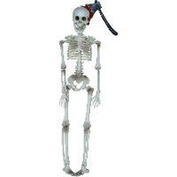 Colgante de esqueleto con hacha de 40 cm