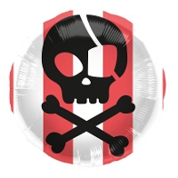 Globo de calavera pirata de 45 cm