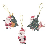 Colgante de Papá Noel de madera - 1 unidad