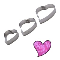 Cortadores de corazones curvados - Sweetkolor - 3 unidades