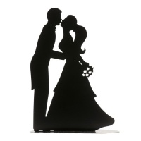Figura para tarta de boda silueta novios de 18 x 13 cm