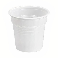 Vasos de 80 ml de plástico blanco - 50 unidades