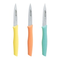 Set de 3 cuchillos mondadores de 8,5 cm de hoja Nova de colores pastel- Arcos