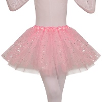 Tutú rosa con estrellas infantil