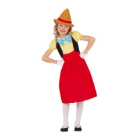 Disfraz de marioneta Pinocho para niña