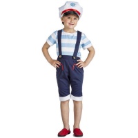 Disfraz de marinero azul a rayas para niña