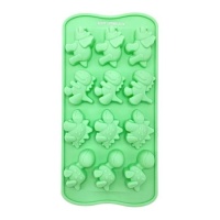 Molde de dinosaurios de silicona de 21 x 10,5 cm - Happy Sprinkles - 12 cavidades