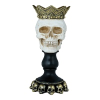 Portavelas de calavera de 25 x 12 cm