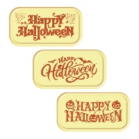 Letrero de chocolate blanco de Happy Halloween - 75 unidades