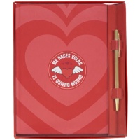 Libreta de Amor frase con bolígrafo