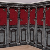 Mural decorativo de mansión gótica de 2,42 x 6,09 m - 2 unidades