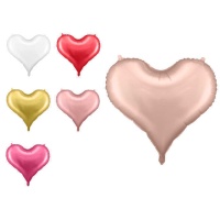 Globo de corazón de colores de 75 cm - PartyDeco - 1 unidad
