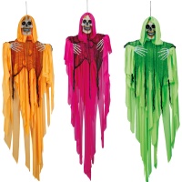 Colgante de esqueleto de colores vivos surtidos con luz de 1,60 m