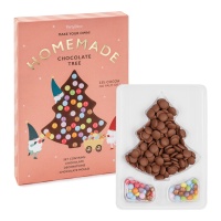 Kit para tableta de chocolate de árbol de Navidad - 105 gr