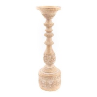 Candelabro de resina grabado de 42,5 cm - DCasa