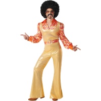Disfraz de estilo disco dorado para hombre