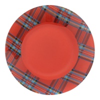 Plato de 25,5 cm cuadros tartan