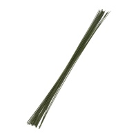 Alambres para flores calibre 18 de 36 cm verde - Sweetkolor - 20 unidades