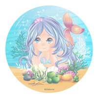 Oblea comestible de Sirena de 20 cm - Dekora