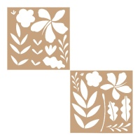 Plantillas Stencil floral de 20 x 20 cm - Artemio - 2 unidades